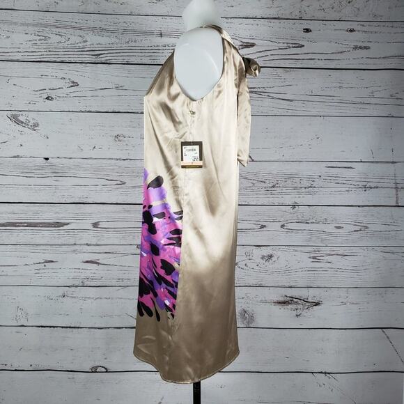 NWT Taylor Halter Ribbon Neck Sleeveless Floral Flower Slip Dress Women’s Size 2 - Picture 9 of 11